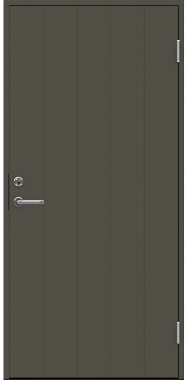 Темно-серая входная дверь SWEDOOR P100 &mdash; Финдвери