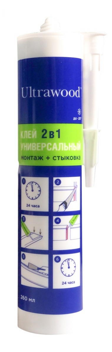 Клей Ultrawood универсальный, прозрачный, 260 мл. &mdash; Финдвери